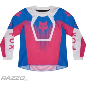 Moto oblečení Dětský dres FOX 180 Jersey Kids Collect Blue Pink 2026 KXXS