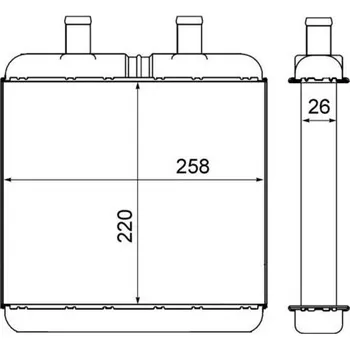 Výměník tepla Výměník tepla, vnitřní vytápění MAHLE AH 11 000S