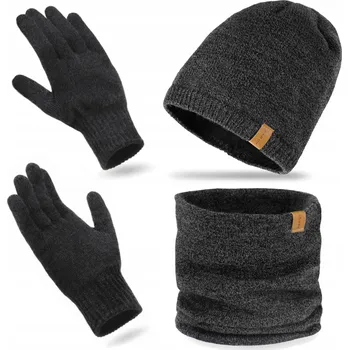 Čepice Nandy sada: čepice, nákrčník (rolák), rukavice, univerzální velikost, šedá