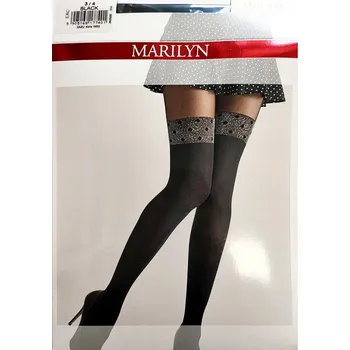 Dámské punčochy Vzorované Punčocháče Marilyn Zazu 60 DEN, vícebarevné, černé (Nero), velikost 1/2