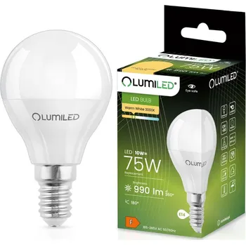 Žárovka LED žárovka LED E14 P45 10W = 75W 1055lm 3000K Teplá 180° LUMILED