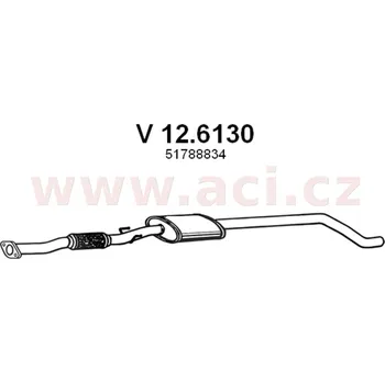 Střední díl výfuku střední díl výfuku ASSO/VENEPORTE (V 12.6130) (V 12.6130)