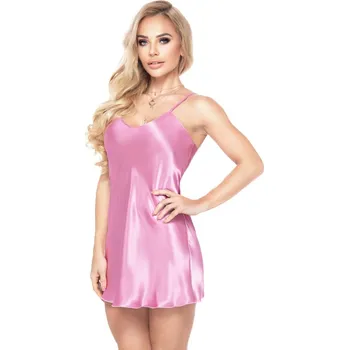 Dámské erotické prádlo Dámská saténová noční košilka Irall v růžové, l i240_198983_2:L