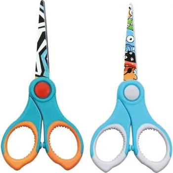Kancelářské nůžky Školní nůžky KEYROAD Tattoo, 15 cm, mix barev