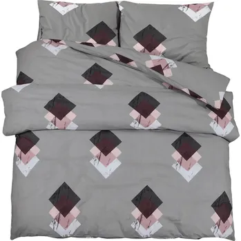 Povlečení Povlak na přikrývku 200x200 cm + 2 povlaky na polštáře šedý OEKO-TEX