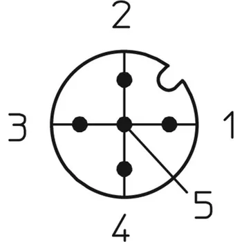 Lutronic 1230 05 T16CW 0,5m vestavný zástrčkový konektor pro senzory - aktory, 1238, piny: 5, 0.50 m, 1 ks
