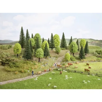 Modelová železnice NOCH 26835 balíček se stromem smíšený les 50 do 140 mm 50 ks