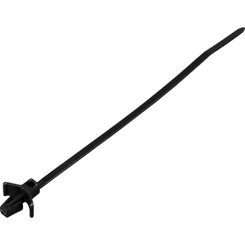 Stahovací páska TRU COMPONENTS TC-13069328, TC-WM-110-2.5-UVB-B, stahovací pásky, 2.5 mm, 110 mm, černá, s křídlovým uzávěrem, odolná vůči UV záření, chemická odolnost, 100 ks