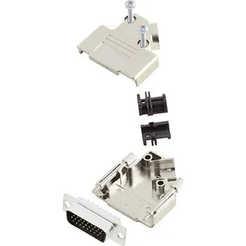Amphenol L17D45PK-M-15 plus L717HDA26P sada D-SUB kolíkové lišty 45 ° Pólů: 26 pájecí kalíšek 1 ks