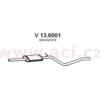 Střední díl výfuku střední díl výfuku ASSO/VENEPORTE (V 13.6001) (V 13.6001)