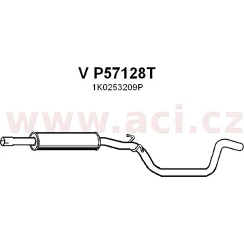 Střední díl výfuku střední díl výfuku TYLL - 00128 (V P57128T) (V P57128T)