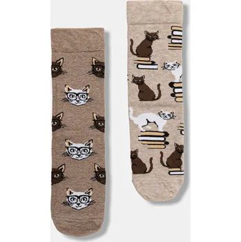 Pánské ponožky Bavlněné ponožky Medicine 2-pack RW25-LGD102 béžová 80A, vel. 39/41