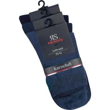 Pánské ponožky RS zkrácené pánské bavlněné jednobarevné elastické melírované ponožky mix23 39-42