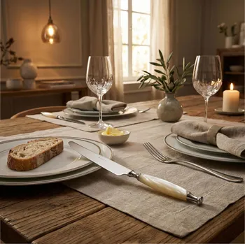 Příbor BUGATTI Country Ivory 23 cm - stolní nůž z nerezové oceli