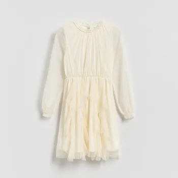 Dívčí šaty Reserved - Tylové šaty - tělová - 319IB-02X - 319IB-02X-122