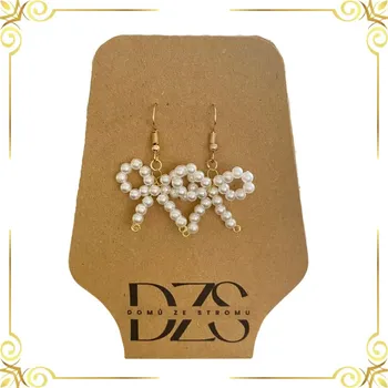 Náušnice Perličkové náušnice - mašličky