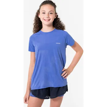Pánské oblečení KIPRUN Dívčí běžecké tričko bezešvé Kiprun Run 900 Light 10 LET FIALOVÁ|FIALOVÁ