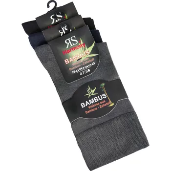 Pánské ponožky RS pánské zdravotní elastické nadměrné bambusové jednobarevné ponožky bez gumiček mix29 47-50