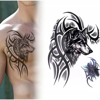 Tetování Smyvatelné dočasné tetování VLK / TRIBAL