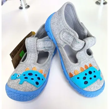 Chlapecké bačkory Befado dětské papuče na suchý zip šedé, velikost 20