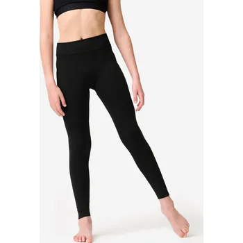 DOMYOS Dívčí taneční legíny s vyšším pasem 14 LET ČERNÁ