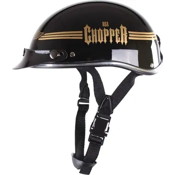 Helma na motorku RSA Skull černá lesklá