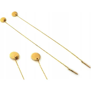 Náušnice Náušnice zlaté provlékací s malým plíškem