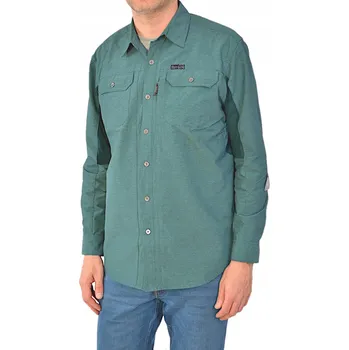 Pánská košile Pánská outdoorová košile Wrangler Mixed Material Shirt Fit Pine ATG 3XL