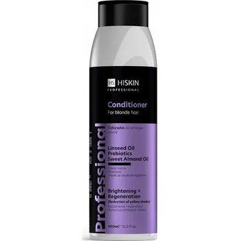 Kondicionér na blond vlasy 400 ml Hiskin Professional s lněným olejem a prebiotiky