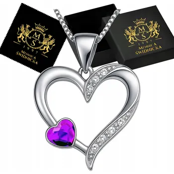 Náhrdelník Mennica Świdnicka Dámský Náhrdelník Srdce Řetízek Stříbro 925 Výročí Svatba