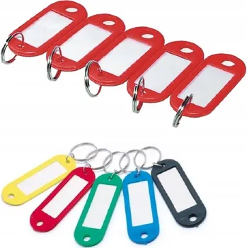 Kroužky na klíče Argo 607134 červené, 100 kusů