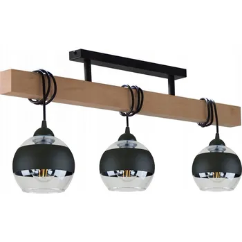 Lustr Závěsný Stropní STROPNÍ SVÍTIDLO 015-3PK Dřevo Stůl Kancelář Obývací Pokoj Předsíň
