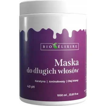 Vlasová regenerace Bioelixire Maska na dlouhé vlasy - Keratin, aminokyseliny, lněný olej 1000 ml