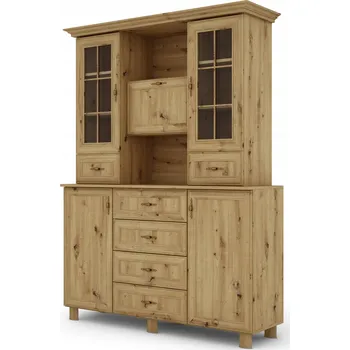 Komoda Vitrína dub artisan matná 207 x 150 x 44 cm eMeblast