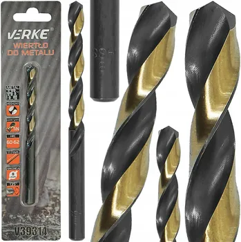 Vrták Vrták do kovu HSS s titanovým povlakem 8 mm, Verke V39314