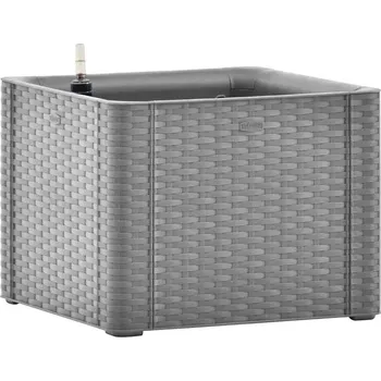 Truhlík BRAVSON GROUP s.r.o. Samozavlažovací truhlík, vyvýšený záhon STEFANPLAST NATURAL DELUXE 43 šedá + Nůž ulamovací v hodnotě 39,-