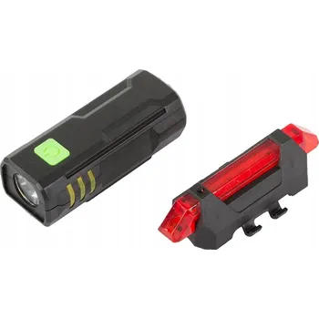 Cyklosvítilna 2x LED Světlo na Kolo Přední Zadní Dobíjecí Sada Světel na Kolo USB