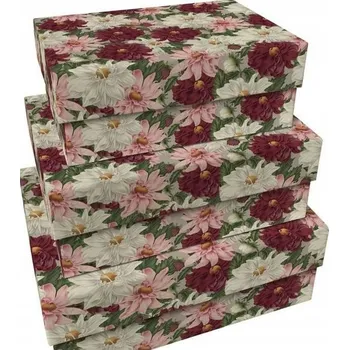 Obraz Ozdobné krabice Jiřina fialové 3ks