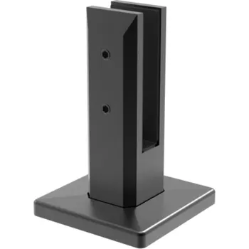 Podlahový držák skla, pro sklo 16-17,5mm, AISI 316, RAL 9005 Černá