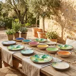 TOGNANA Jungle Multicolor 18 ks. - sada porcelánových talířů pro 6 osob