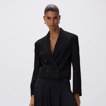 Dámské sako Reserved - Krátké sako s vlnou - černý - 918KI-99X - 918KI-99X-XXL