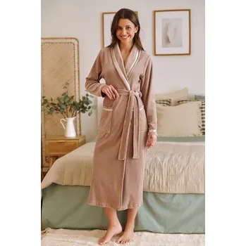 Dámský župan Velurový dámský župan Sofie béžový L