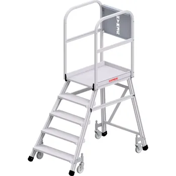 Schůdek Pojízdná hliníková plošina HYMER 5 nášlapů