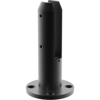 Zábradlí Podlahový držák skla, pro sklo 12-17,52mm, AISI 304, RAL 9005 Černá