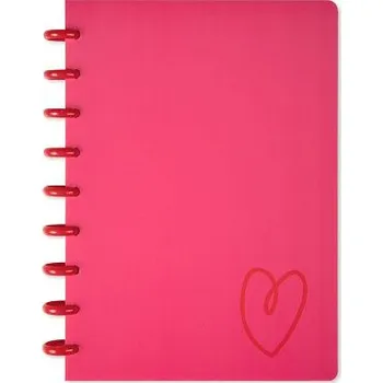 Blok ALBI Růžový kroužkový blok - Srdce