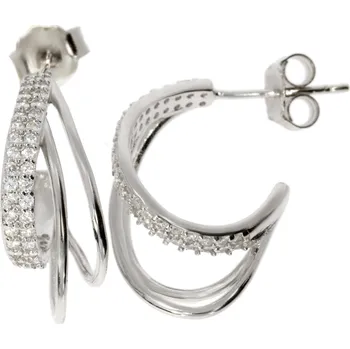 Náušnice Zlatnictví Helios Stříbrné náušnice se zirkony