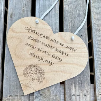 Nástěnná dekorace - srdce s citátem 4