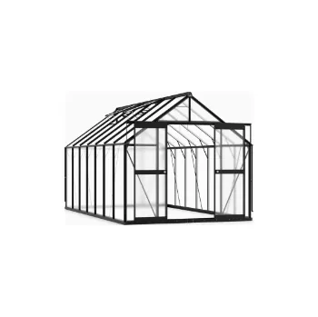 Skleník Zahradní skleník 244x429 Slide-In Černý - CULTIVO