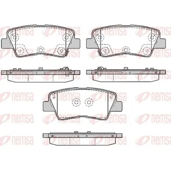 Brzdová destička Sada brzdových destiček, kotoučová brzda REMSA 1362.85
