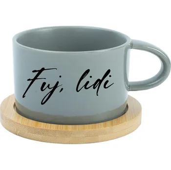 FUJ, LIDI - šedý hrníček makronka 200 ml